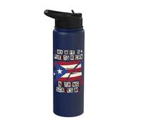 Mi esposa es puertorriqueña Nada me asusta Orgullo Boricua Stainless Steel Insulated Water Bottle