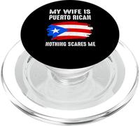 Mi Esposa es puertorriqueña Nada me Asusta Puerto Rico Orgullo PopSockets PopGrip para MagSafe