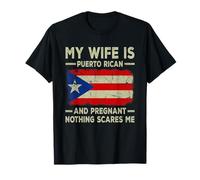 Mi esposa es puertorriqueña y embarazada Esposa Divertido Marido Camiseta
