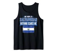 Mi Esposa es salvadoreña Nada me Asusta Bandera de El Salvador Camiseta sin Mangas