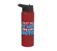 Mi esposa es un doctor divertido para el marido Stainless Steel Insulated Water Bottle