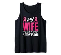 Mi Esposa es una sobreviviente de Conciencia sobre el cáncer de Mama Camiseta sin Mangas