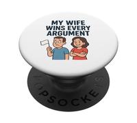 Mi Esposa GANA Todos los argumentos PopSockets PopGrip Adhesivo