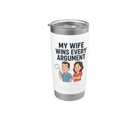 Mi esposa gana todos los argumentos Vaso térmico de acero inoxidable de doble pared