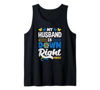 Mi Esposo es Down Right Conciencia del síndrome de Down Camiseta sin Mangas