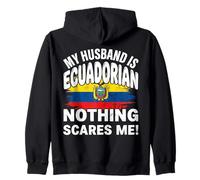 Mi Esposo es ecuatoriano Nada me Asusta Sudadera con Capucha
