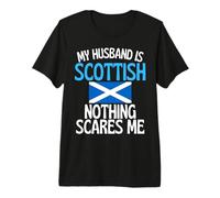 Mi Esposo es escocés Nada me Asusta Esposo Divertido Camiseta Premium