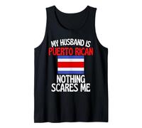 Mi Esposo es puertorriqueño Nada me Asusta Esposo Divertido Camiseta sin Mangas