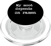 Mi estado de ánimo depende del ramen Funny Ramen Minimalista Escritura PopSockets PopGrip para MagSafe