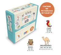 Mi Estuche de Pictos XL: Animales | 100 Tarjetas Plastificadas Animales | Letra Mayúscula y Silabeadas: Pictogramas en Tarjetas XL 15cm x15 cm ... Plastificadas | Letra Mayúscula y Silabeadas)
