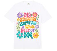 Mi Estudiante sobrevivió Todo el año de mí Maestro de Escuela del último día Comfort Colors Adult Heavyweight T-Shirt
