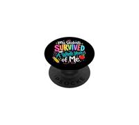 Mi Estudiante sobrevivió Todo el año de mí Maestro de Escuela del último día PopSockets PopGrip Adhesivo