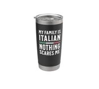 Mi familia es italiana Nada me asusta Vaso térmico de acero inoxidable de doble pared