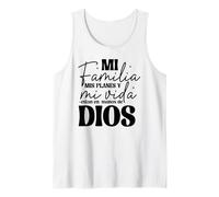 Mi Familia, mis Planes y mi Vida están en Las Manos de Dios. Camiseta sin Mangas