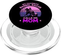 Mi Favorito Barril Racer Calls Me Mom Retro Sunset Rodeo PopSockets PopGrip para MagSafe