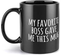 Mi favorito me dio esta taza, regalo para empleados, tazas de café, taza de café novedosa, taza de té de cerámica con impresión de doble cara para mamá, papá, amigo, esposa, esposo, regalo de 11 oz