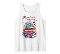 Mi Fin de Semana está Completamente Reservado Lectura Cita Amante de los Libros Humor Camiseta sin Mangas