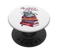 Mi Fin de Semana está Completamente Reservado Lectura Cita Amante de los Libros Humor PopSockets PopGrip Adhesivo