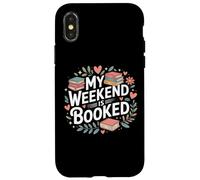 Mi fin de semana está reservado Leer Leer Libros Lector Nerd Carcasa para iPhone X/XS