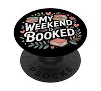 Mi Fin de Semana está Reservado Leer Leer Libros Lector Nerd PopSockets PopGrip Adhesivo
