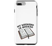 Mi fin de semana está reservado Libros de lectura divertidos Juego de palabras para amantes de los libros Carcasa para iPhone 7 Plus/8 Plus