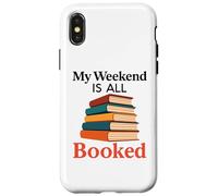 Mi Fin de Semana está Todo Reservado Lectura Divertida Amante de los Libros Bibliotecario Carcasa para iPhone X/XS