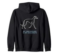 Mi Galgo es mi Alma Gemela Amante de Las Mascotas Greyhound Racing Sudadera con Capucha