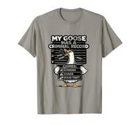 Mi Ganso Tiene antecedentes penales Meme Ganso Divertido Gansos tontos Camiseta