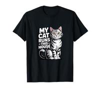 Mi Gato Corre Esta Casa Humor Camiseta