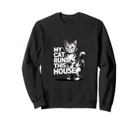 Mi Gato Corre Esta Casa Humor Sudadera
