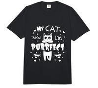 Mi Gato cree Dueño de un Gato con Cara de Comfort Colors Adult Heavyweight T-Shirt