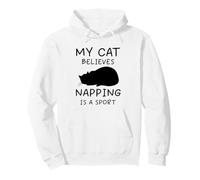Mi Gato cree Que la Siesta es un Deporte Gatos Divertidos Sudadera con Capucha