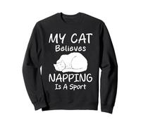 Mi Gato cree Que la Siesta es un Humor Deportivo Gatos Sudadera
