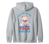 Mi Gato es mi compañero de Yoga Divertido Sudadera con Capucha