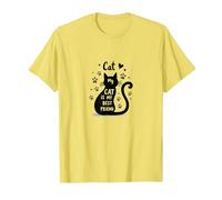 Mi Gato es mi Mejor Amigo Amante de Las Mascotas Camiseta, Hombre, Limón, L