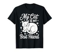 Mi Gato es mi Mejor Amigo, Linda Pata de Gato Kawaii guiñando un Ojo Camiseta