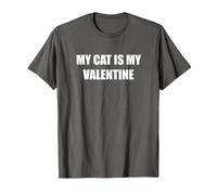 Mi Gato es mi San Valentín Camiseta, Hombre, Asfalto, 3XL