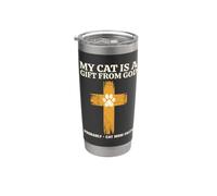 Mi gato es una bendición de Dios Vaso térmico de acero inoxidable de doble pared