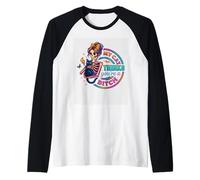 Mi Gato Piensa Que Eres una Perra Esqueleto Camiseta Manga Raglan