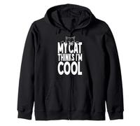 Mi Gato Piensa Que Soy Genial Sarcástico Gracioso Gatos Amante Sarcasmo Sudadera con Capucha