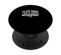 Mi Gato Piensa Que Soy un Gran Auditor de impuestos Contable PopSockets PopGrip Adhesivo