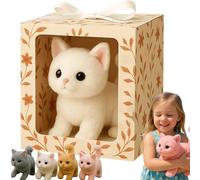 Mi Gato Realista Ai: Trae Interminable Alegría Y Calidez, 2025 Nuevo Gatito Robot Inteligente, Se Mueve como Un Gato Real, Gatos De Juguete Que Camina, Meows & Cola, Animal Relleno para Adultos White