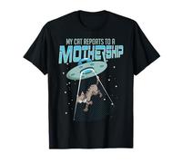 Mi gato se reporta a una nave nodriza OVNI Alien hombres mujeres Camiseta