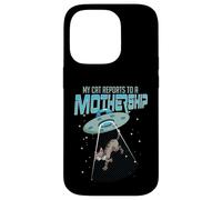 Mi gato se reporta a una nave nodriza OVNI Alien hombres mujeres Carcasa para iPhone 14 Pro