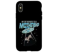 Mi gato se reporta a una nave nodriza OVNI Alien hombres mujeres Carcasa para iPhone X/XS