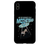Mi gato se reporta a una nave nodriza OVNI Alien hombres mujeres Carcasa para iPhone XS Max