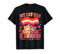 Mi Gato Tiene Dos Mamás Divertidas Lesbianas Camiseta