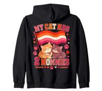 Mi Gato Tiene Dos Mamás Divertidas Lesbianas Sudadera con Capucha