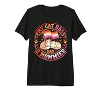 Mi Gato Tiene Dos Mamás Lesbianas Camiseta Premium