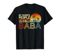 Mi gente favorita Llámame Baba Vintage Retro Funny Baba Camiseta